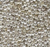 50g 6/0 Metallic Silver Seed Beads